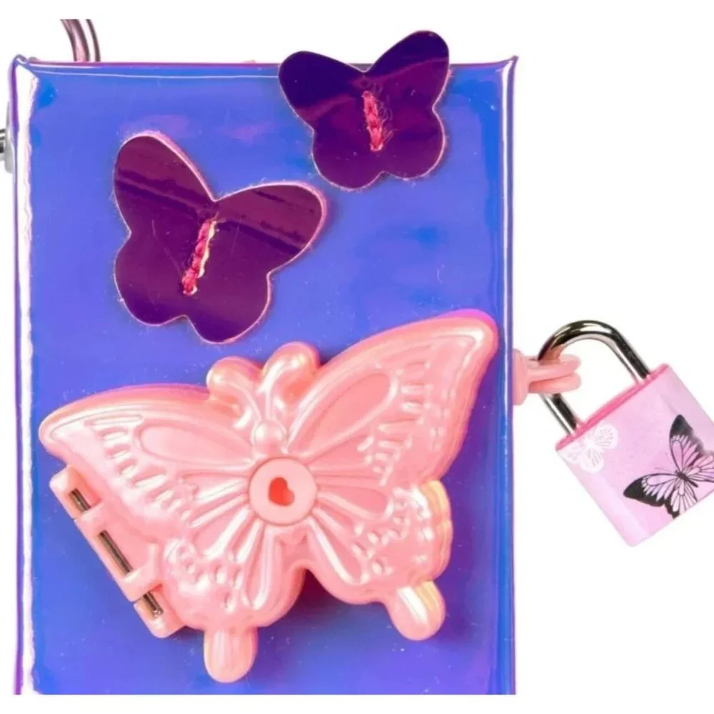 WICKED GIRLS S Sweater 4 Piece Set Bow Headband Butterfly Secrets Micro Journals